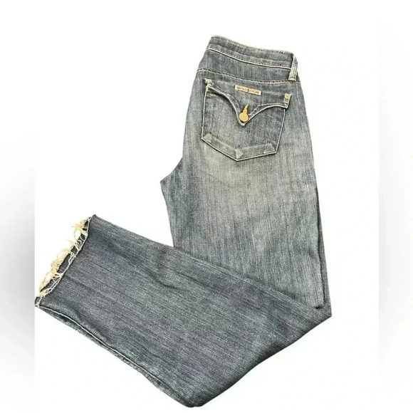 Hudson Jeans Denim - Hudson Bacara Straight Flood  Crop JeansWomens Denim Size 28 Medium Wash